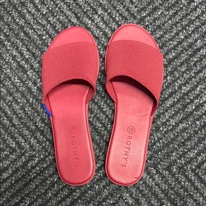 Rothy's Red Sandals Sleek Minimalist Design